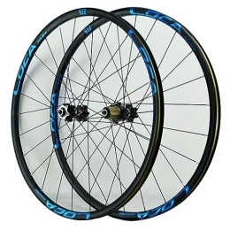 MYKINY Spares MYKINY 27.5 / 29 Inch Quick Release MTB Wheelset, Front 9 * 100mm Rear 10 * 135mm Disc Brake Mountain Bike Wheel 32H Fit 8 9 10 11 Speed Cassette Wheel (Color : Black blue, Size : 27.5inch)