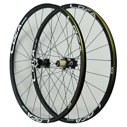 MYKINY Mountain Bike Wheel MYKINY Mountain Bike Disc Brake Wheelset, 26" 27.5" 29" MTB Wheel Set Quick Release Bicycle Rim 24H Hub For 8 / 9 / 10 / 11 / 12 Speed Cassette Wheel (Color : Black silver, Size : 26inch)