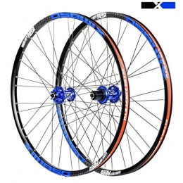 MZPWJD Mountain Bike Wheel MZPWJD 26" 27.5" MTB Bike Wheel Set Disc Rim Brake 8 9 10 11 Speed F2 R4 Palin Bearings Hub Quick Release 1850g (Color : Blue, Size : 26inch)