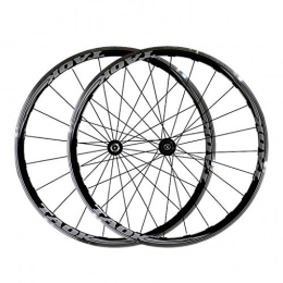 MZPWJD Mountain Bike Wheel MZPWJD 700C Road Bike Wheel Bicycle Wheel Set Front Rear Rim Quick Release V- Brake For 9 10 Speed 23c-28 Tire (Color : Black silver)