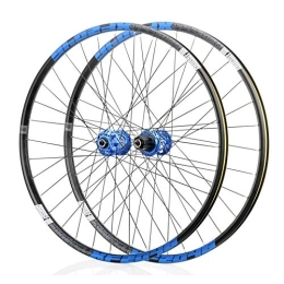 MZPWJD Spares MZPWJD Bike Wheel 26 27.5 29 Inch Bicycle Wheelset MTB Double Wall Alloy Rim 18.5mm QR Disc Brake Front And Rear 8 9 10 11 Speed (Color : Blue, Size : 26er)