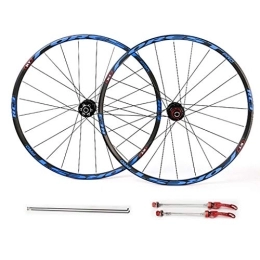 MZPWJD Mountain Bike Wheel MZPWJD Cycling Wheels 26" 27.5" MTB Bike Wheel Set Double Wall Rim Set 7 8 9 10 11 speed Freewheel Sealed Bearings Hub (Color : Blue, Size : 27.5inch)
