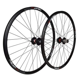 MZPWJD Spares MZPWJD Cycling Wheels Bicycle Wheel Set 26" For Mountain Bike MTB Aluminum Alloy Double Wall Rims Disc Brake 7-10 Speed Card Hub 6 Sealed Bearing QR 32H (Color : Black)
