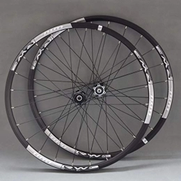 MZPWJD Mountain Bike Wheel MZPWJD Cycling Wheels MTB 26" / 27.5" Bicycle Wheelset For Mountain Bike Double Wall Alloy Rim Disc Brake 9-11 Speed Card Hub Sealed Bearing QR 24H (Color : Gray, Size : 26")