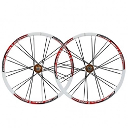 MZPWJD Spares MZPWJD MTB 26" Bike Wheel Set Bicycle Wheel Double Wall Alloy Rim Tires 1.5-2.1" Disc Brake 7-11 Speed Palin Bearing Hub Quick Release 24H 6 Colors (Color : C)