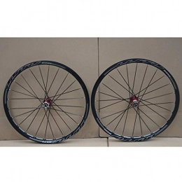 MZPWJD Spares MZPWJD MTB Bicycle Wheel 26 Inch Disc Brake Double Wall Rims Bike Wheelset QR Sealed Bearing 24H For Cassette Hub 8-11 Speed (Color : Red hub)
