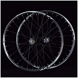 MZPWJD Mountain Bike Wheel MZPWJD MTB Bicycle Wheelset 26 27.5 29 In Mountain Bike Wheel Double Layer Alloy Rim Sealed Bearing 7-11 Speed Cassette Hub Disc Brake 1100g QR 24H (Color : Black, Size : 27.5inch)