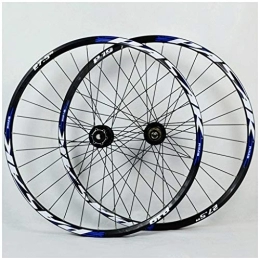 MZPWJD Spares MZPWJD MTB Bicycle Wheelset 26 27.5 29 Inch Bike Wheel Double Wall Alloy Rim Cassette Hub Sealed Bearing Disc Brake QR 7-11 Speed (Color : Blue, Size : 29in)