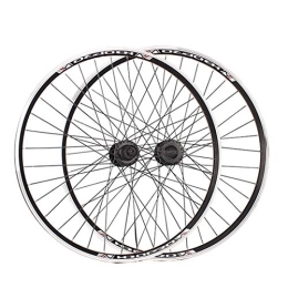 MZPWJD Mountain Bike Wheel MZPWJD MTB Bicycle Wheelset 26 Inch Bike Wheels Fro 7-10 Speed Cassette Cycling Rim V Brake QR Sealed Bearings (Color : Black)