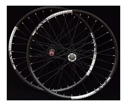 MZPWJD Mountain Bike Wheel MZPWJD MTB Bicycle Wheelset For Mountain Bike Double Wall Alloy Rim Disc Brake 9-11 Speed Aluminum Alloy Card Hub Sealed Bearing QR 36H (Color : Black+White, Size : 27.5")