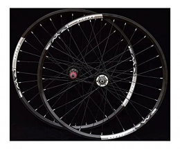 MZPWJD Mountain Bike Wheel MZPWJD MTB Bicycle Wheelset For Mountain Bike Double Wall Alloy Rim Disc Brake 9-11 Speed Aluminum Alloy Card Hub Sealed Bearing QR 36H (Color : Black+White, Size : 29")