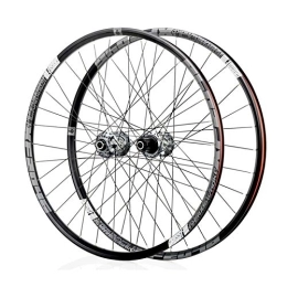 MZPWJD Spares MZPWJD MTB Bike Wheel Bicycle Wheelset 26 27.5 29 Inch Double Wall Alloy Rim 18.5mm Cassette Hub Sealed Bearing Disc Brake QR 7-11 Speed 1920g 32H (Color : Black Gray, Size : 27.5inch)