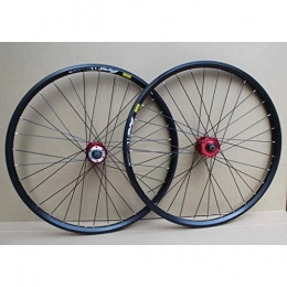 MZPWJD Mountain Bike Wheel MZPWJD MTB Bike Wheelset 24 Inch Double Layer Rim Disc / Rim Brake Bicycle Wheel 8-10 Speed 32H (Color : C-black)