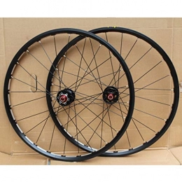 MZPWJD Spares MZPWJD MTB Bike Wheelset 26 Inch CNC Double Layer Rim Disc Brake Bicycle Wheels Quick Release 8-10 Speed Cassette Flywheel 24H (Color : Black)