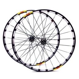 MZPWJD Mountain Bike Wheel MZPWJD MTB CNC Rim 26 27.5 29 In Racing Bicycle Road Bike Wheelset 7-11 Speed Cassette Hubs QR Disc Brake Wheels Sealed Bearings 24 Hole (Color : Black hub, Size : 27.5inch)