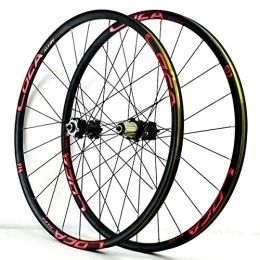 MZPWJD Mountain Bike Wheel MZPWJD MTB Mountain Bike Wheels 26 27.5 29 Inch Ultralight CNC Rim Disc Brake Bicycle Wheelset QR 7 8 9 10 11 12 Speed Cassette Flywheel 24H 1700g (Color : B-Red, Size : 26inch)