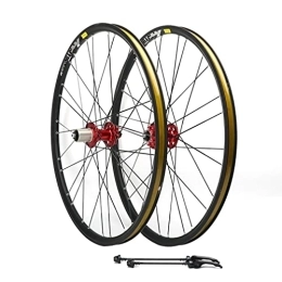MZPWJD Mountain Bike Wheel MZPWJD Rims 26 / 27.5" Mountain Bike Wheelset Flat Spokes Bicycle Rim MTB Disc Brake Quick Release Wheels 28H Hub For 7 / 8 / 9 / 10 / 11 Speed Cassette Flywheel 1980g (Color : Black, Size : 29'')