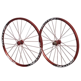 MZPWJD Spares MZPWJD Rims 27.5" Mountain Bike Wheelset 24H Flat Spokes Bicycle Rim MTB Disc Brake Wheels Quick Release Hub For 7 / 8 / 9 / 10 / 11 Speed Cassette Flywheel 1829g (Color : Red)