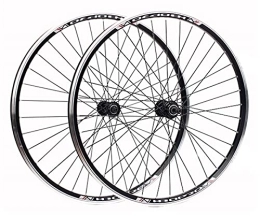 MZPWJD Spares MZPWJD Rims Mountain Bike Wheelset 700C 26inch Rim V Brake Wheels Quick Release Hub For 6 / 7 / 8s Rotary Flywheel (Color : Black hub, Size : 26inch)