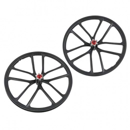 Nannigr Casette Wheel Set, Professional Black Quick Release Disc Brake Wheel Flexible for 20in Bicycle for Mountain Bike