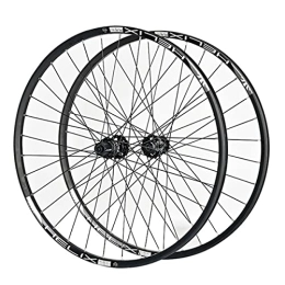NEZIAN Mountain Bike Wheel NEZIAN 26 27.5 29 Inch Mountain Bike MTB Wheelset Bicycle Wheel Aluminum Alloy Rim 120 Sounds Disc Brake Support 1.7-2.35 Tires Quick Release (Color : Black, Size : 29INCH)