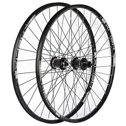 NEZIAN Spares NEZIAN 26" 27.5 Inch 29er MTB Bike Wheelset Mountain Bicycle Wheel Set Aluminum Alloy With QR Disc Brake Presta Valve Fits 8 9 10 11 Speed (Color : Black, Size : 29INCH)