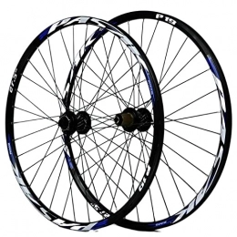 NNHH Mountain Bike Wheel NNHH Mountain Bike Wheels 26 27.5 29inch Bicycle Wheels Big Hub 6 Claws AM Wheel 15mm 20MM 12MM 9MM Thru-axle Wheelset Rim (Color : 26 black hub blue)