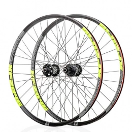 NYK Spares NYK KOOZER XF2046 26 27.5 650B 29" Wheelset Mountain Bike Disc M TB Road Wheel 32H (Black & Green, 27.5")