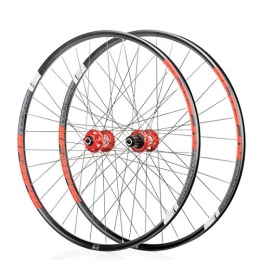 NYK Spares NYK KOOZER XF2046 26 27.5 650B 29" Wheelset Mountain Bike Disc M TB Road Wheel 32H (Black & Red, 26")