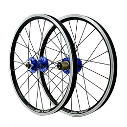 LICHUXIN Spares Oksmsa 20 inch Front and Rear Wheel Mountain Bike Wheelset Quick Release Double-Walled Light-Alloy Rims Freewheel Rim V Brake / Disc Brake / Rim Brake 7 / 8 / 9 / 10 / 11 / 12 Speed ( Color : Blue , Size : 20in )