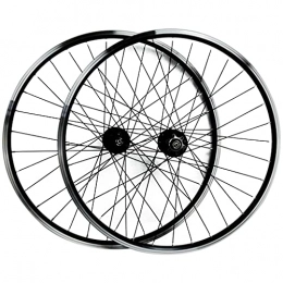 LICHUXIN Mountain Bike Wheel Oksmsa 26 / 29 In Bicycle Wheelset Hybrid Mountain Bike Wheels Double Wall Aluminum Alloy MTB Rim Disc Brake / V Brake Quick Release 32 Holes 7 8 9 10 11 Speed Cassette ( Color : Black , Size : 26in )