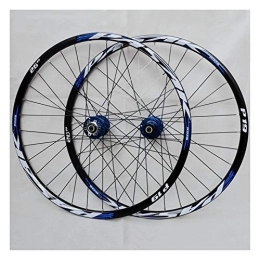 OPARIA Spares OPARIA Disc Brake mountain bicycle wheels 26'' 27.5" 29" Alloy Rim Cassette Hub Sealed Bearing QR MTB Bike Wheelset 32Holes 7-11 Speed (Color : Blue, Size : 26inch)