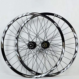 PASAK Mountain Bike Wheel PASAK Mountain Bike Wheel Set 26" / 27.5" / 29" 32-holes 4 Bearing Disc Brake 7-11 Speed Quick Release And 20 / 15 / 12 Barrel Shaft Dual Use Black Drum+Local Gold Trademark(A Pair Wheels)