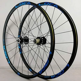 PASAK Mountain Bike Wheel PASAK R35 Mountain Bike Quick Release Wheel Set 26" / 27.5" / 29" 24-holes 4 Bearing Disc Brake 7-12 Speed Six-claw Tower Base Black Drum+Blue Trademark(A Pair Wheels) (Color : Black+blue, Size : 27.5")
