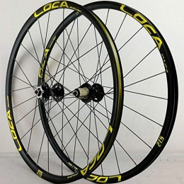 PASAK Spares PASAK R35 Mountain Bike Quick Release Wheel Set 26" / 27.5" / 29" 24-holes 4 Bearing Disc Brake 7-12 Speed Six-claw Tower Base Black Drum+Gold Trademark(A Pair Wheels) (Color : Black+GOLD, Size : 26")