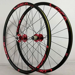 PASAK Spares PASAK R35 Mountain Bike Quick Release Wheel Set 26" / 27.5" / 29" 24-holes 4 Bearing Disc Brake 7-12 Speed Six-claw Tower Base Red Drum+Red Trademark(A Pair Wheels) (Color : Red, Size : 29")