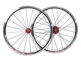 PINGPAI Mountain Bike Wheel PingPai Foldable Bike Wheels 20 Inch 406 / 451 BMX V Brake Wheels For MTB Bicycle 20 / 24 Holes Rim Quick Release Hub 100 / 130mm 7 / 8 / 9 / 10 / 11 Speed Cassette 1442g (Color : Black, Size : 406) (Red 406)