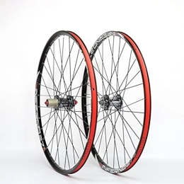 PINGPAI Spares PingPai Mountain Bike Wheelset 26 / 27.5" MTB Rim Disc Brake Bicycle Wheels QR 32H Quick Release Hub For 8 / 9 / 10 / 11 Speed Cassette 1850g (Color : Purple, Size : 26'') (Silver 27.5)