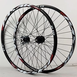 PINGPAI Mountain Bike Wheel PingPai Mountain Bike Wheelset Disc Brake Quick Release Cycling Wheels 26 / 27.5 / 29 Inch MTB Rim 32H Hub For 7 / 8 / 9 / 10 / 11 / 12 Speed Cassette 2050g (Color : Green, Size : 27.5inch) (Red 27.5inch)