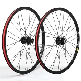 Puozult Spares Puozult 26 Inch Mountain Bike Wheelset, Aluminum Alloy Rim 28H Disc Brake MTB Wheelset, Quick Release Front Rear Wheels Bike Wheels, Fit 8-9-10 Speed Bicycle Wheelset (Size : 26inch)