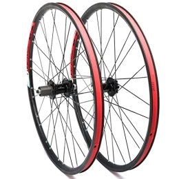 Puozult Spares Puozult Mountain Bike 26" Wheelset 8-9-10 Speed Double Wall Alloy Wheelset Bicycle MTB Front Wheel Rear Wheel Disc Brake Quick Release 28 Holes Hub (Size : 26inch)
