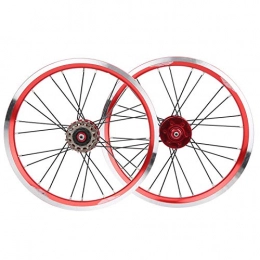 Pwshymi Mountain Bike Wheel Pwshymi Three Speed Change Cycling Wheels V Brake 16in for Mountain Bike for Hiking(red)