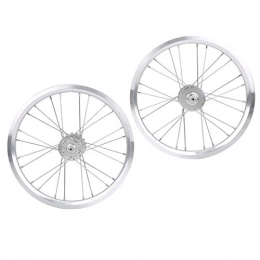 Pwshymi Mountain Bike Wheel Pwshymi Three Speed Change Cycling Wheels V Brake 16in for Mountain Bike for Hiking(Silver)