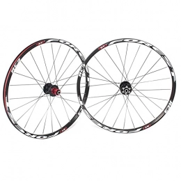 QERFSD Spares QERFSD 26 27.5 Inch Mountain Bike Wheelset Front Rear Wheel Double Layer Alloy Rim Disc Brake Quick Release 24H 8 9 10 11 Speed Palin Bearing Hub (Color : B, Size : 26in)