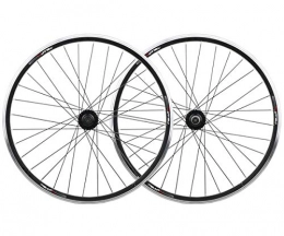 QHY Mountain Bike Wheel QHY Cycling Bicycle Wheel Front Rear Mountain Bike Wheel Set 20 26 Inch Disc V- Brake MTB Alloy Rim 7 8 9 10 Speed (Color : Black, Size : 20in Front wheel)