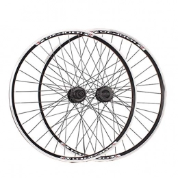 QHY Mountain Bike Wheel QHY Cycling MTB Bicycle Wheelset 26 Inch Bike Wheels Fro 7-10 Speed Cassette Cycling Rim V Brake QR Sealed Bearings (Color : Black)