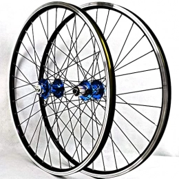QHY Mountain Bike Wheel QHY MTB Bike Wheelset 26 / 27.5 / 29 Inch QR V / Disc Brake Bicycle Wheels Sealed Bearing For 7 8 9 10 11 Speed Cassette Aluminum Alloy Rim 32H Bicycle Accessories 2200g (Color : Blue, Size : 27.5in)