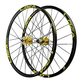 QHY Mountain Bike Wheel QHY MTB Bike Wheelset 26 27.5 29in QR Mountain Bike Wheels Disc Brake Sealed Bearing Bicycle Rims For 7 8 9 10 11 Speed Cassette Bicycle Accessories 1630g (Color : A-Gold, Size : 29in)