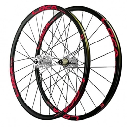 QHY Mountain Bike Wheel QHY MTB Bike Wheelset 26 27.5 29in QR Mountain Bike Wheels Disc Brake Sealed Bearing Bicycle Rims For 7 8 9 10 11 Speed Cassette Bicycle Accessories 1630g (Color : B-Red, Size : 27.5in)