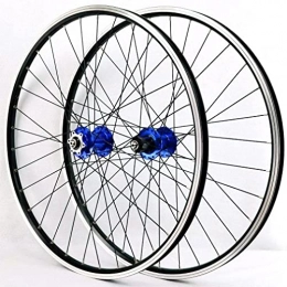 QHY Mountain Bike Wheel QHY MTB Bike Wheelset 26 27.5 29in QR V / Disc Brake Bicycle Wheels Sealed Bearing Double Wall Rim For 7 8 9 10 11 Speed Cassette Bicycle Accessories 2200g (Color : Blue, Size : 27.5in)